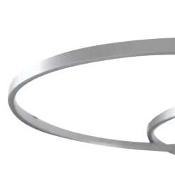 Lindby LED-loftlampe Riley, aluminiumsfarvet, metal, dæmpbar