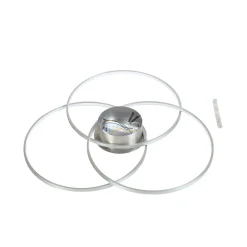 Lindby LED-loftlampe Riley, aluminiumsfarvet, metal, dæmpbar