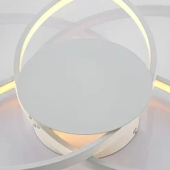 Lindby LED-loftlampe Riley, hvid, metal, 80 cm, dæmpbar