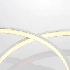 Lindby LED-loftlampe Riley, hvid, metal, 80 cm, dæmpbar