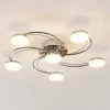 Lindby LED-loftlampe Rouven, spiralform, 6 lyskilder, grå