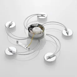 Lindby LED-loftlampe Rouven, spiralform, 6 lyskilder, grå