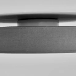 Lindby LED-loftlampe Saira, Ø 50 cm, grå, tekstil
