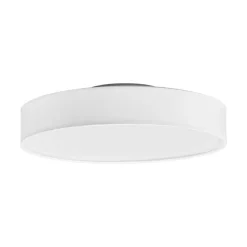Lindby LED-loftlampe Saira, Ø 40 cm, hvid, tekstil