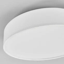 Lindby LED-loftlampe Saira, Ø 30 cm, hvid, tekstil