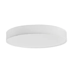 Lindby LED-loftlampe Saira, Ø 50 cm, hvid, tekstil