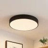 Lindby LED-loftlampe Simera, Ø 50 cm, sort, metal