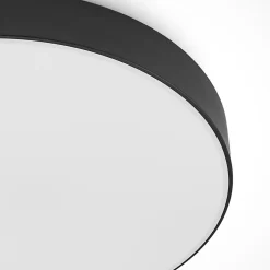 Lindby LED-loftlampe Simera, Ø 50 cm, sort, metal