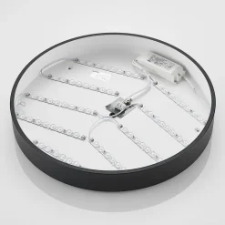 Lindby LED-loftlampe Simera, Ø 50 cm, sort, metal