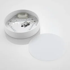 Lindby LED-loftlampe Simera, Ø 30 cm, hvid, metal