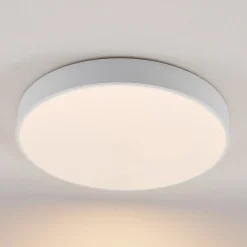 Lindby LED-loftlampe Simera, Ø 50 cm, hvid, metal