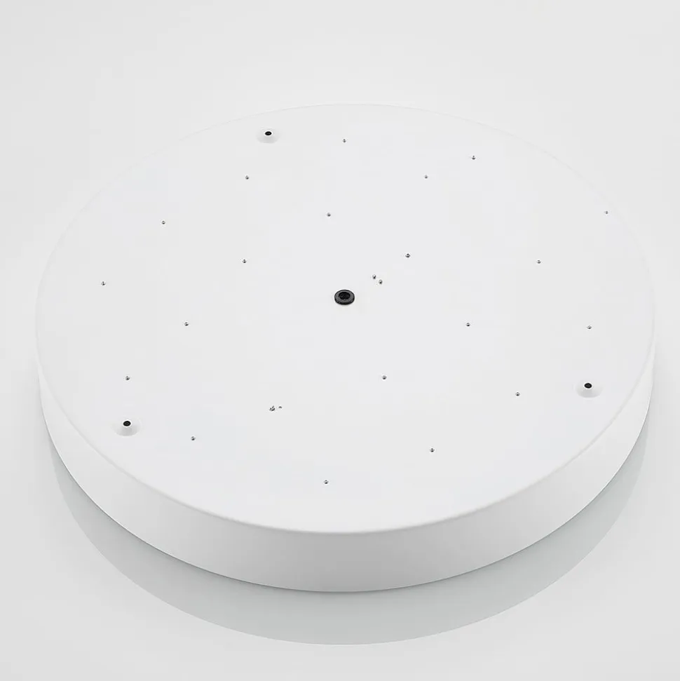Lindby LED-loftlampe Simera, Ø 50 cm, hvid, metal