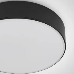 Lindby LED-loftlampe Simera, Ø 30 cm, sort, hvid