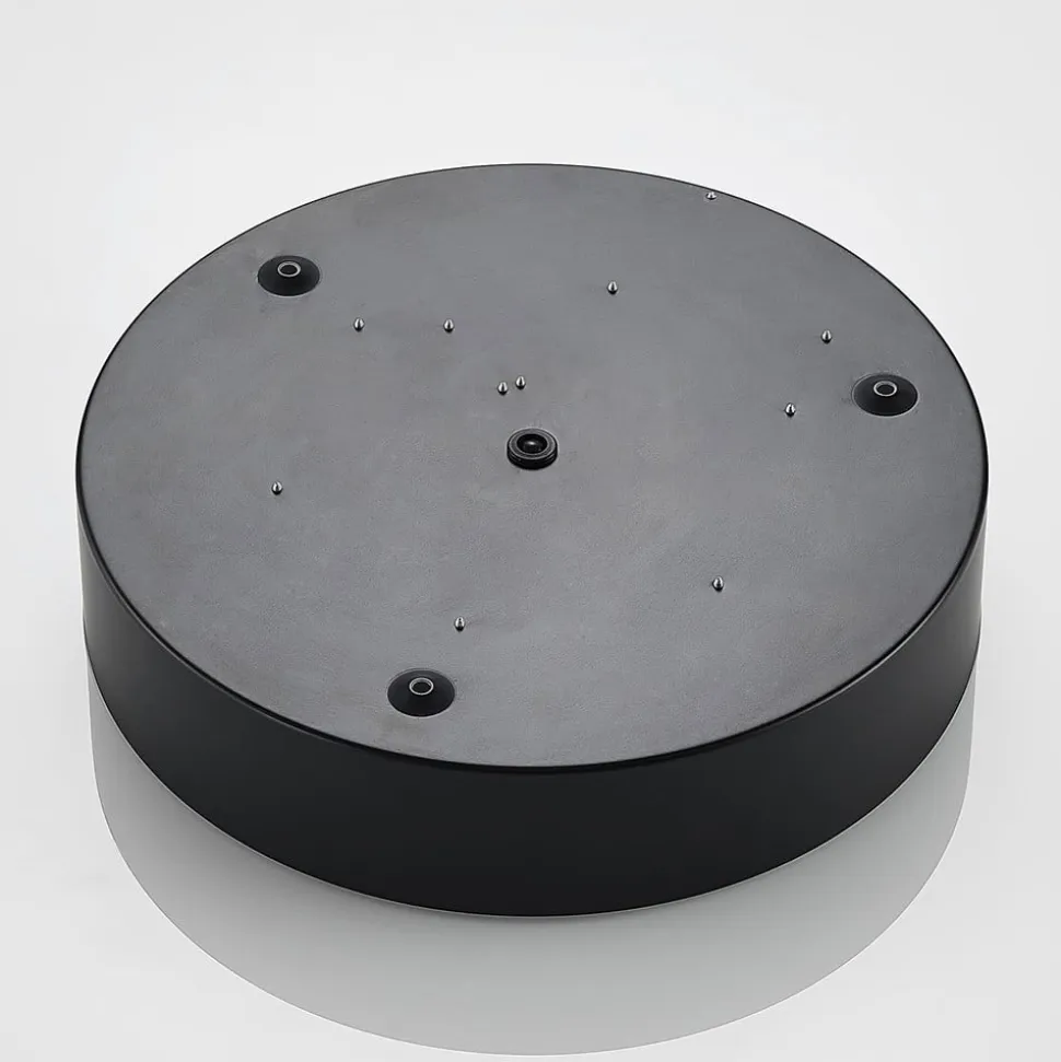 Lindby LED-loftlampe Simera, Ø 30 cm, sort, hvid