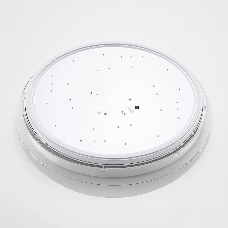 Lindby LED-loftlampe Sleya Ø 50 cm, hvid, CCT, dæmpbar