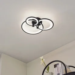 Lindby LED-loftlampe Sorma, sort, CCT, dæmpbar