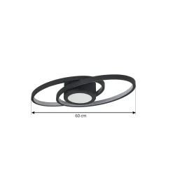 Lindby LED-loftlampe Thalina, 60 cm, dæmpbar, Infinity Tunnel
