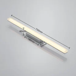 Lindby LED-loftlampe til badeværelset Levke, 75 cm, dæmpbar, IP44
