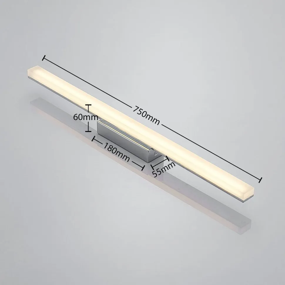Lindby LED-loftlampe til badeværelset Levke, 75 cm, dæmpbar, IP44
