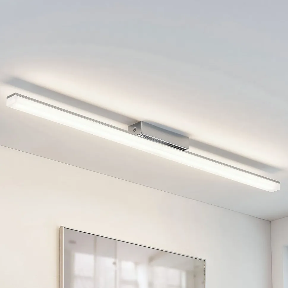 Lindby LED-loftlampe til badeværelset Levke, 100 cm, dæmpbar, IP44