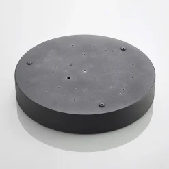 Lindby LED-loftlampe Todor, 50 cm, antracit, CCT, træ