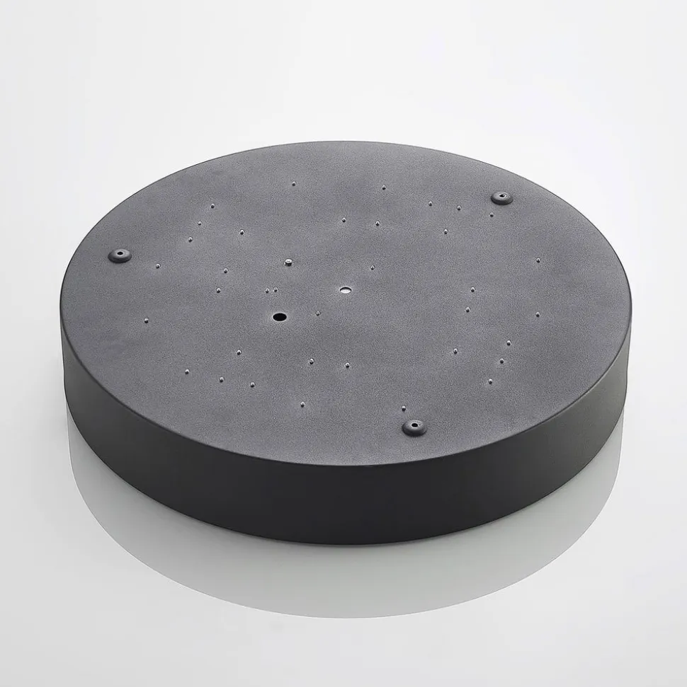Lindby LED-loftlampe Todor, 50 cm, antracit, CCT, træ