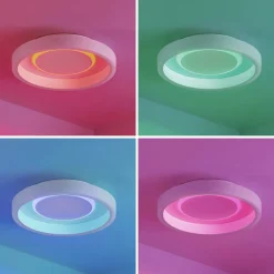 Lindby LED-loftlampe Wikani, hvid, RGB, CCT, dæmpbar