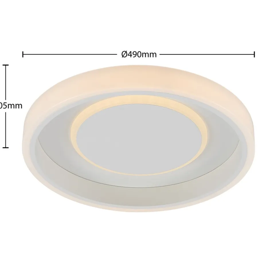 Lindby LED-loftlampe Wikani, hvid, RGB, CCT, dæmpbar