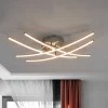 Lindby LED-loftlampe Yael, kromfarvet, metal, 67 cm lang