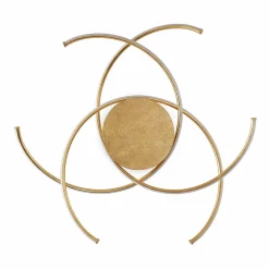 Lindby LED-loftlampe Yareli, guld, metal, Ø 70 cm