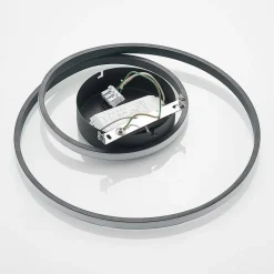 Lindby LED-loftlampe Youna, sort, aluminium, 39 cm, dæmpbar