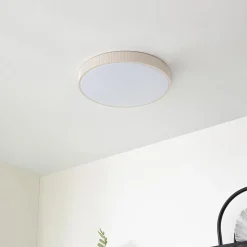 Lindby LED-loftlampe Zylo, beige, Ø 49 cm, CCT, dæmpbar