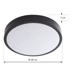 Lindby LED-loftslampe Ashen, 3.000 K. hvid, plast