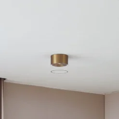 Lindby LED-loftslampe Dalila, guld, Ø 10 cm, aluminium