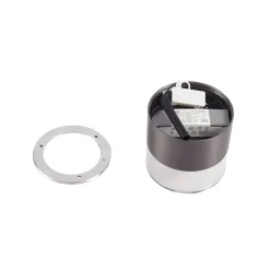 Lindby LED-loftslampe Dalila, sort, Ø 10 cm, aluminium