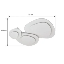 Lindby LED-loftslampe Delar, 60 x 60 cm, CCT, dæmpbar