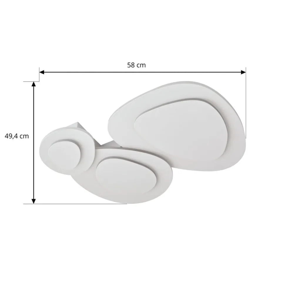 Lindby LED-loftslampe Delar, 60 x 60 cm, CCT, dæmpbar