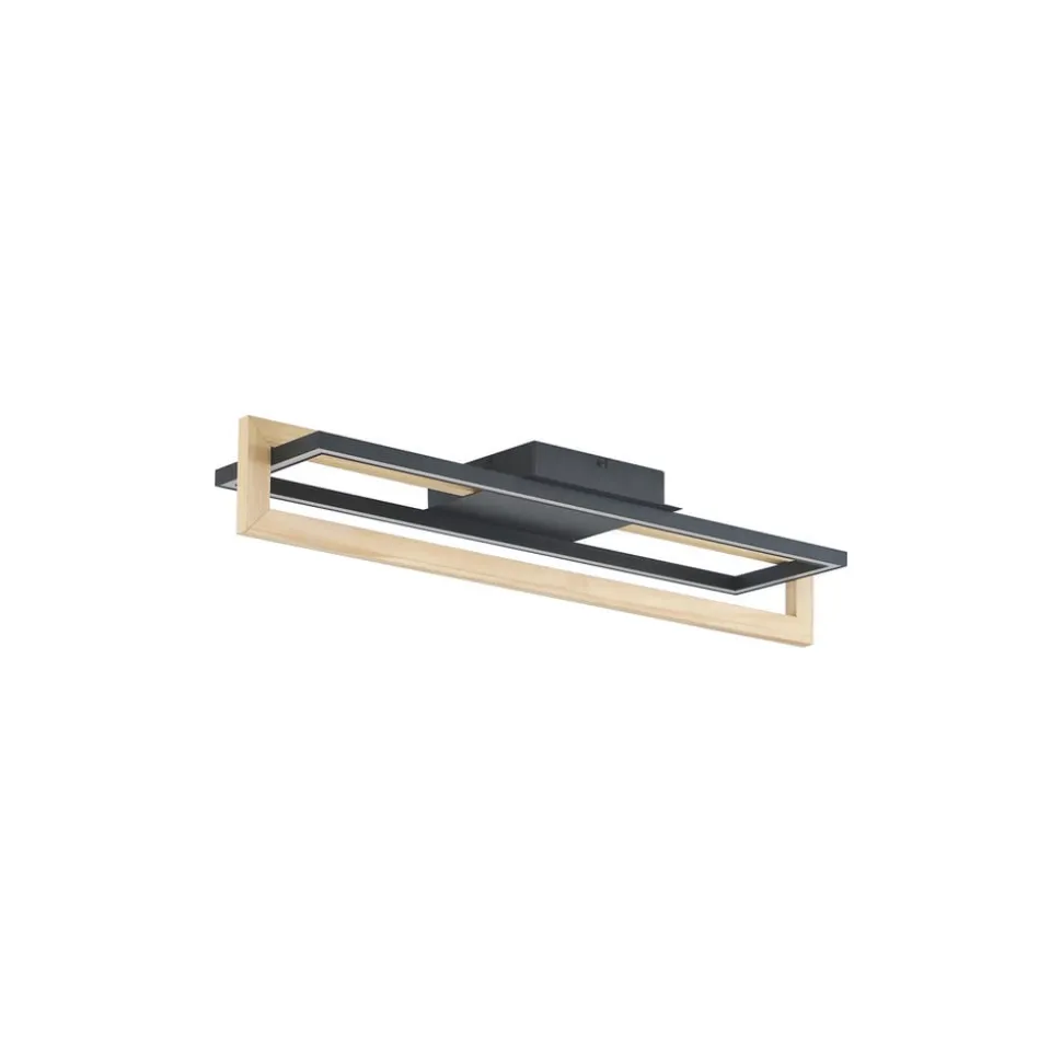 Lindby LED-loftslampe Holamu, 80 cm, træ