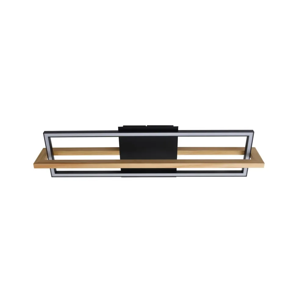 Lindby LED-loftslampe Holamu, 80 cm, træ