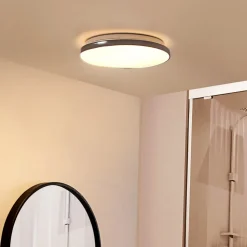 Lindby LED-loftslampe Silvryn krom/hvid plast 3000K