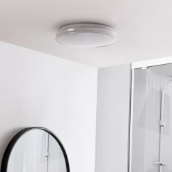 Lindby LED-loftslampe Silvryn krom/hvid plast 3000K