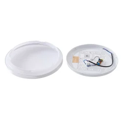 Lindby LED-loftslampe Silvryn krom/hvid plast 3000K