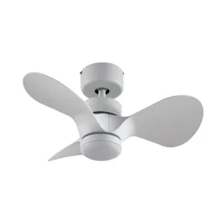 Lindby LED-loftventilator Enon, hvid, DC-motor, støjsvag