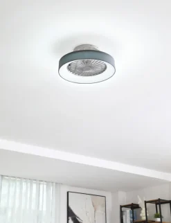 Lindby LED-loftventilator Mace, grå, støjsvag, CCT