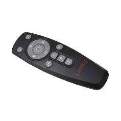 Lindby LED-loftventilator Lomata, sort, støjsvag, Ø 23 cm