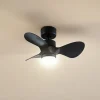 Lindby LED-loftventilator Enon, sort, DC-motor, støjsvag