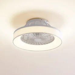 Lindby LED-loftventilator Mace, hvid, støjsvag, CCT