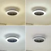 Lindby LED-loftventilator Mamuti, sort, støjsvag, Ø 55 cm