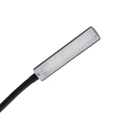 Lindby LED-læselampe Flexola, sort, kantet, stik