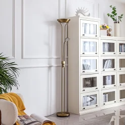 Lindby LED-læselampe Josefin, bronze, læselampe, dæmpbar